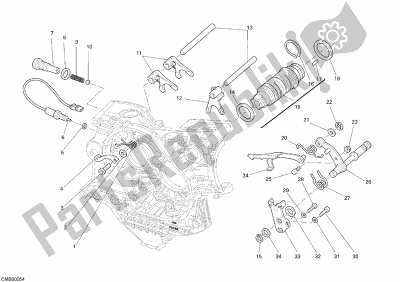 Tutte le parti per il Camma Forcella - Cambio del Ducati Monster S4 RS USA 1000 2007